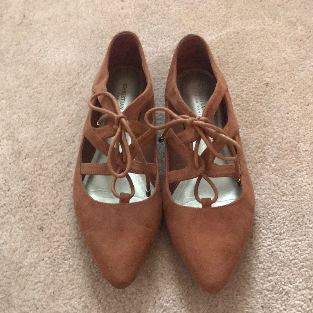 Laced Suede Flats